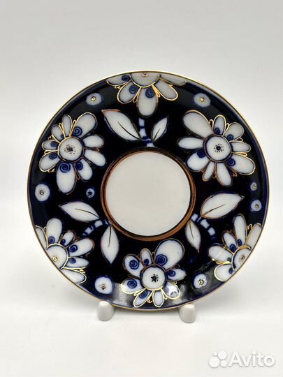 Шикарная чайная пара Ромашки лфз Кобальт