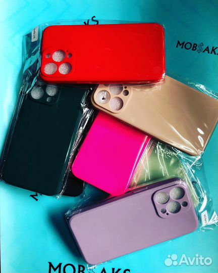 Силиконовые чехлы для iPhone 7/13 c бархатам