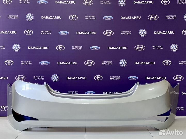 Бампер Задний Hyundai Solaris 2015 Серебристый