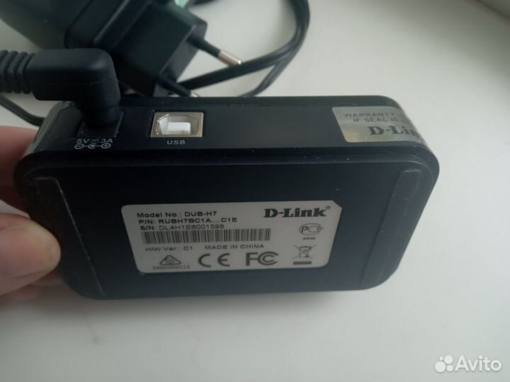 USB концетратор и зарядка с бп D-Link Dub-h7