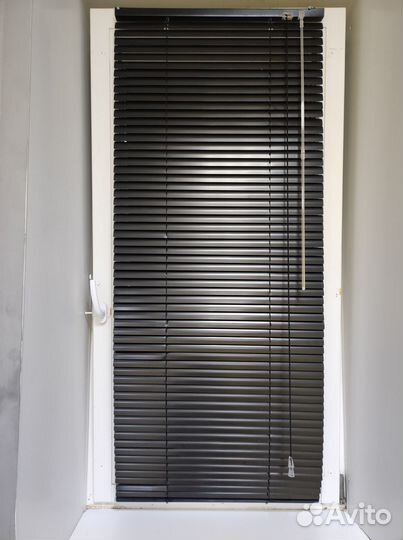 Жалюзи алюминий, 60х155 см, чёрные, 2 шт