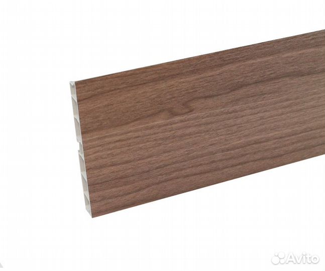 Цоколь пвх Ясень шимо темный с уплотнителем (4000*