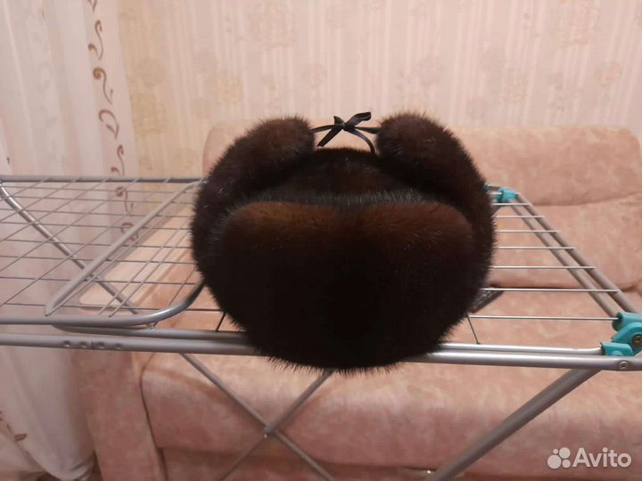 Норковая шапка мужская ушанка