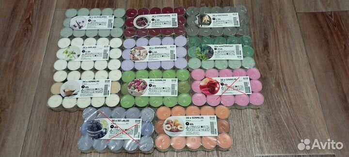 Свечи Икеа IKEA ароматические В гильзах