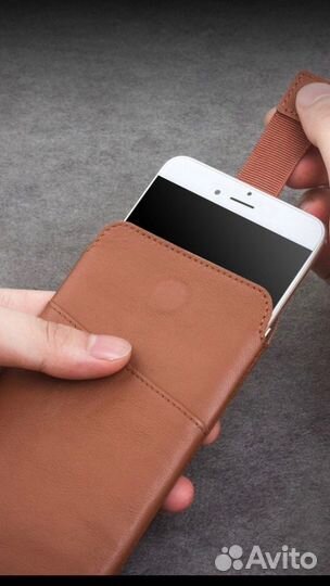 Универсальный кожаный чехол для телефона (новый, в