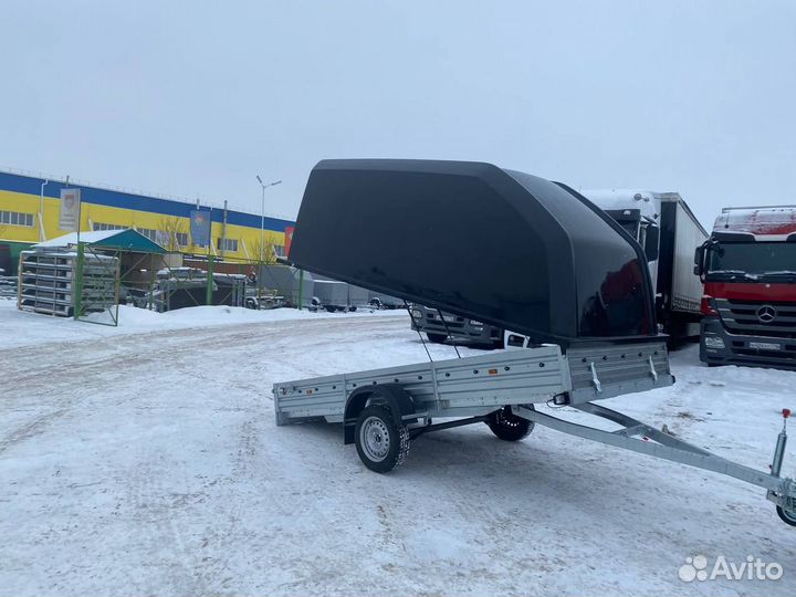 Прицеп с Крышкой. Кузов 3,46х1,53м, для снегохода