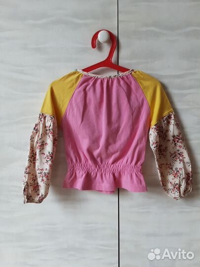 Блузка на 3-4 года трикотаж хлопок