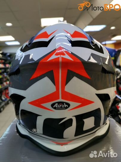 Шлем кроссовый Airoh Aviator ace swoop orange glos