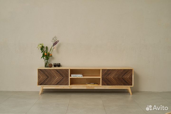 Тумба под тв Fusion 200х55х40 см из массива дерева