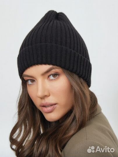 Шапка Brasko новая шерсть 40 акрил 60 черная