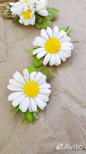Ободок ромашки / заколки ромашки