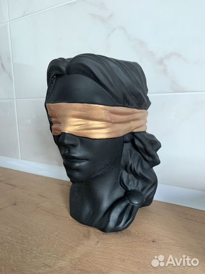 Кашпо-статуэтка голова/бюст из гипса