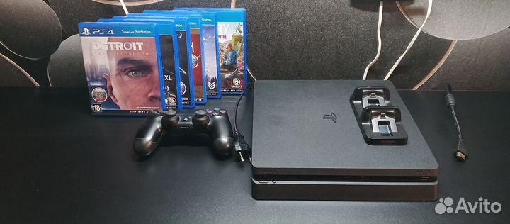 Sony playstation 4 slim 1tb с 6 играми