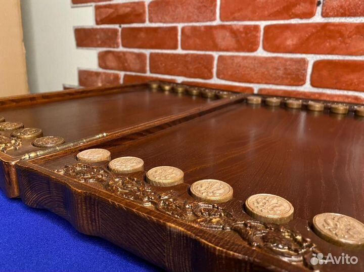 Нарды из массива ясеня Aqua Symphony ручной работы