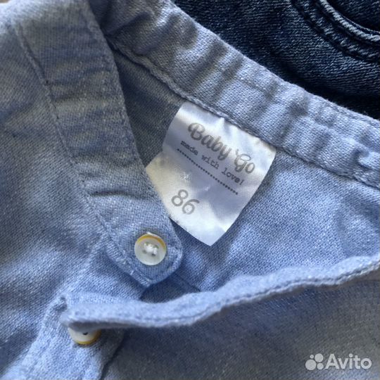 Рубашка и джинсы H&M 86
