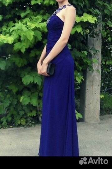 Платье на выпускной в пол со стразами Сваровски