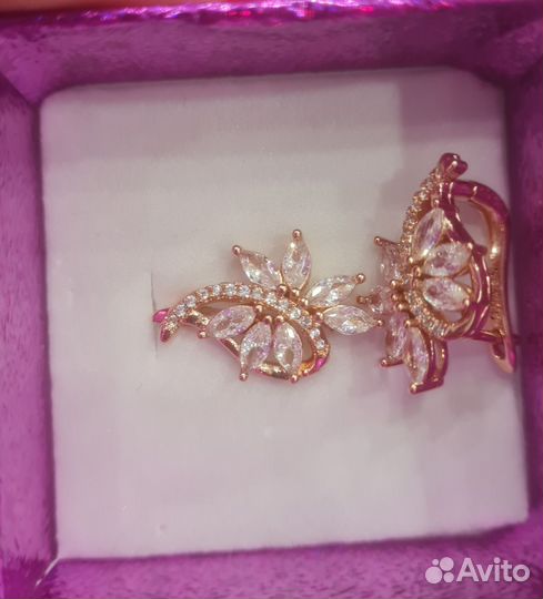 Позолоченные серьги