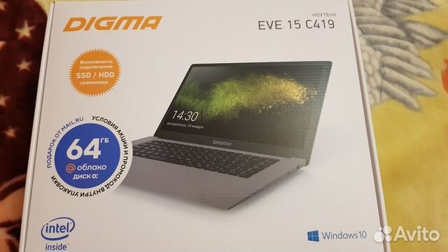 Ноутбук digma EVE 15C419 1920x1080 купить в Москве | Электроника | Авито