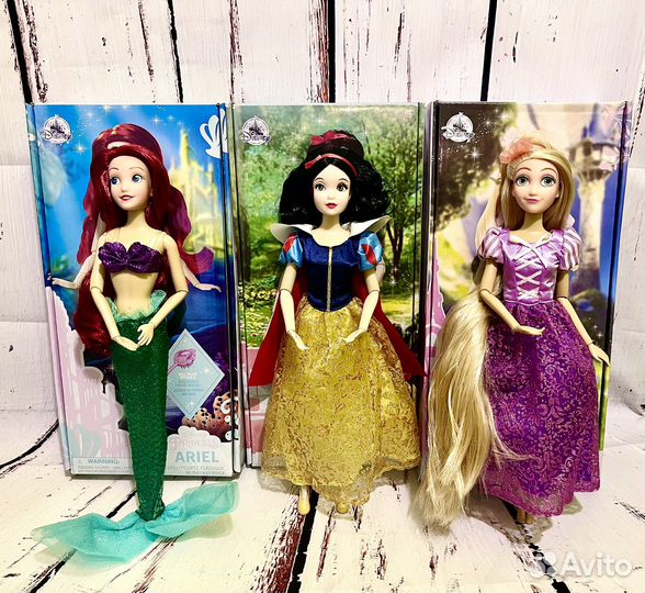 Дисней стор кукла Ариэль, Белоснежка, Рапунцель