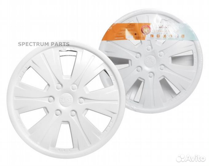 Колпаки колесные 16 Бест, белый, компл. 2 шт. airl