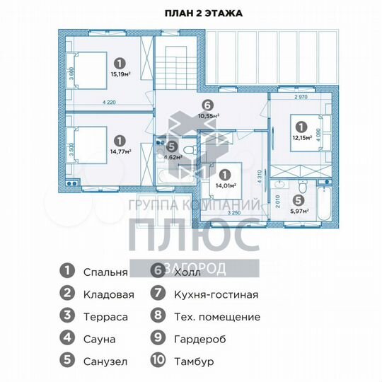Дом 185 м² на участке 9,8 сот.