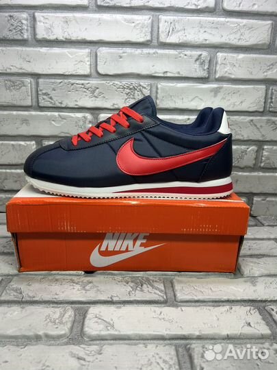 Кроссовки nike cortez classic navy red 41