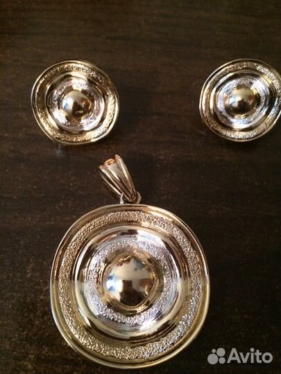 Серьги+ подвеска