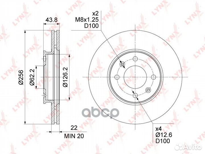 Диск тормозной перед BN1431 lynxauto
