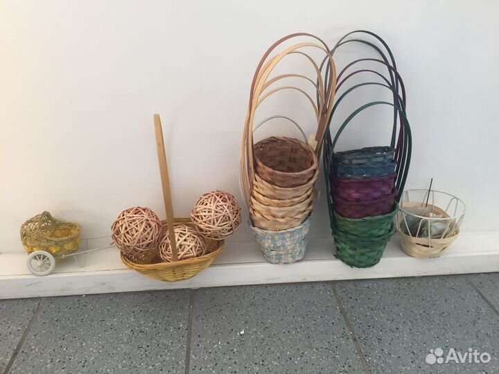 Плетёные корзины,шары из ротанга