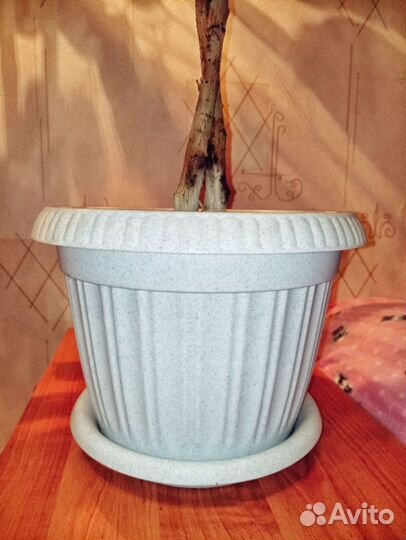 Цветочные горшки пластик под мрамор