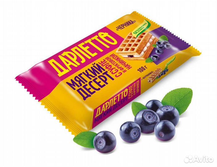 Мягкие вафли Дарлетто с суфле и начинкой 108г