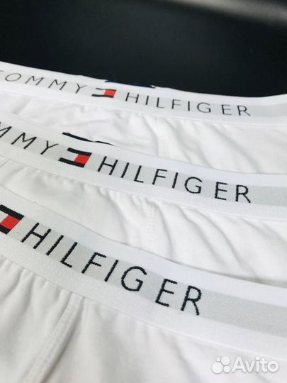 Трусы мужские tommy hilfiger белые хлопок арт.1003