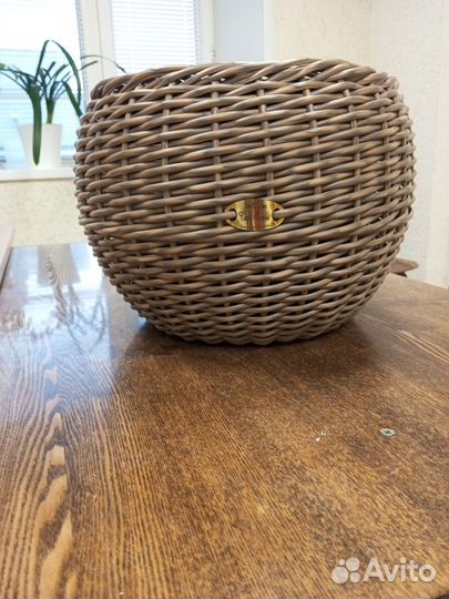 Кашпо шарик из ротанга 12 л