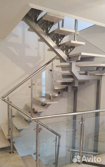 Изготовление лестниц на металлокаркасе