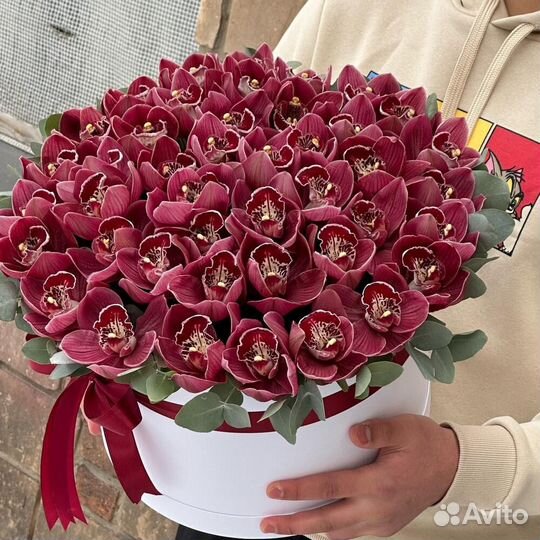 Цветы орхидея в коробке С доставкой