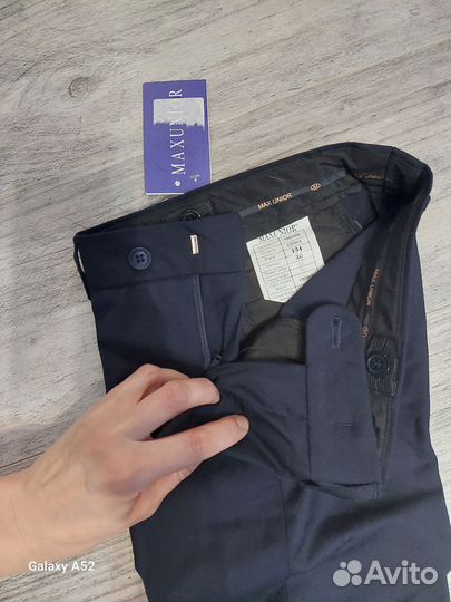 Брюки школьные синие 134