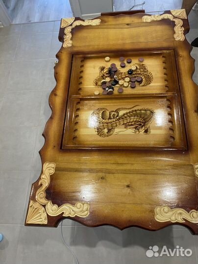 Нарды, стол игральный, ручной работы