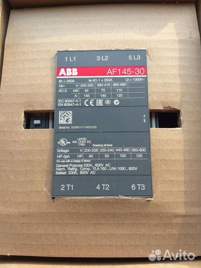 Контактор ABB A/AF