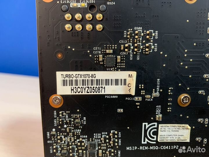 Видеокарта Asus Turbo GeForce GTX 1070 8GB