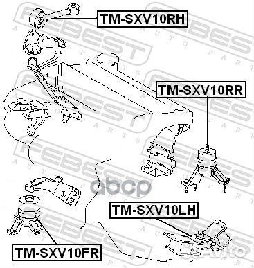 Подушка двигателя задняя MT (toyota camry