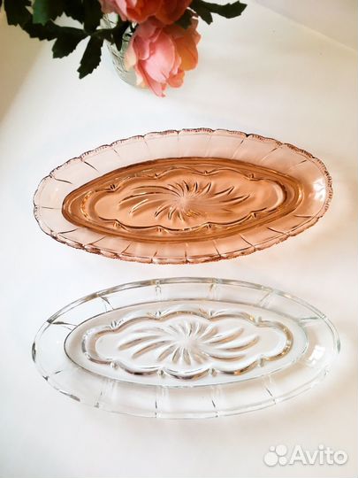 Стеклянные селедочницы СССР