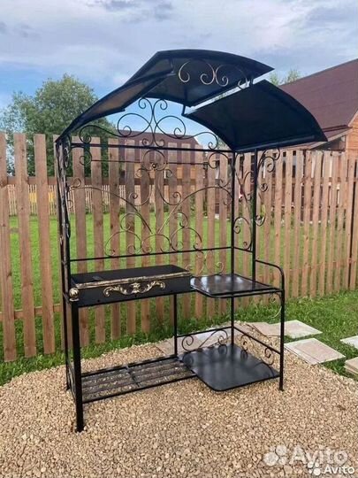 Мангал с печью под казан