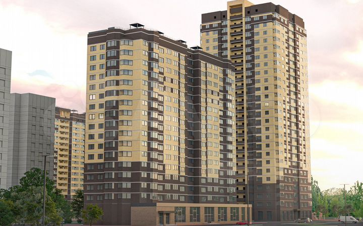 1-к. квартира, 39,2 м², 3/25 эт.