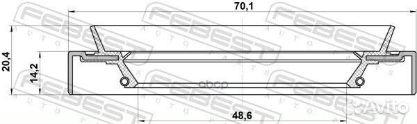 95HDS-50701420X сальник привода50X70X14.2X20.4