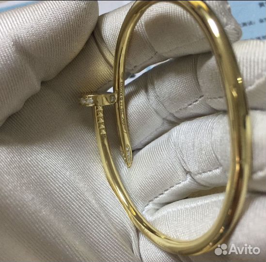 Золотой браслет Cartier гвоздь с бриллиантами