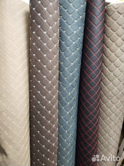 Ткань стежка, ромб, эко кожа