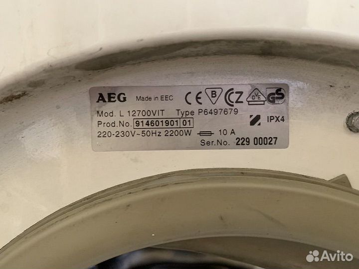 Встроенная стиральная машина AEG lavamat L12700VIT