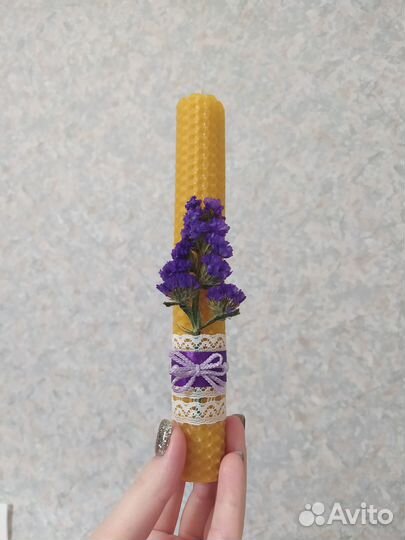 Подарочный набор Открытка + свечка, ручная работа