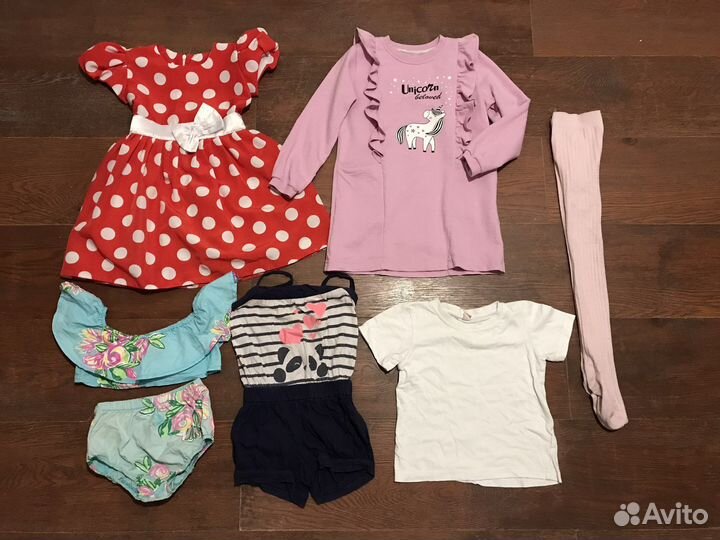 Цена за все.Платье,купальник,комбинезон на 3,4,5л