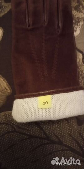 Перчатки женские кожаные новые